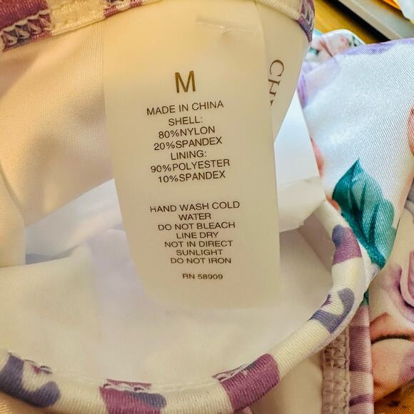 Chelsea & Violet Floral 2 Piece Swimsuit M - Picture 7 of 7